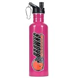 Cleveland Browns 26oz Stainless Steel Water Bottle (Pink) Pink Stainless Steel Water Bottle