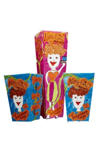 Childrens Toyshop  Gourmet Food : 3 Artfully designed boxes full of a roasted nut mix.