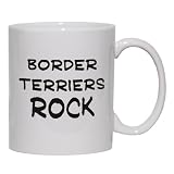 Border Terriers Rock Mug for Coffee / Hot Beverage (choice of sizes and colors)
