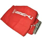 Sanitaire Upright Vacuum Cleaner Cloth Outer Bag with full length zipper, color red, will also fit Eureka Model 1400 Series, uses Style F & G paper bags, not included