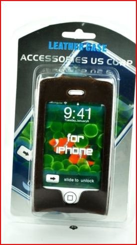 External hard drive:NEW BROWN Leather Case Skin Cover for iPhone 3G 3GS