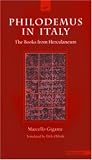 Philodemus in Italy: The Books from Herculaneum (The Body, In Theory: Histories of Cultural Materialism)