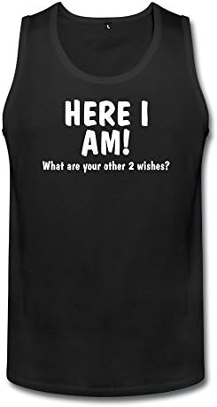 Men's Here I Am What Are Your Other 2 Wishes Black XXL Tank-top