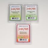 3-Pack Set Christmas Memories Scented Wax Melts from EcoScents - Christmas Memories, Peppermint Kiss, Home for the Holidays.