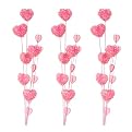 Heart Stem - Pink Set of 3