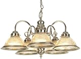 LAMPS PLUS Airway Collection Five Light Chandelier