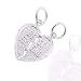 925 Sterling Silver Jewelry, Break-away Heart Bestfriend Charm, Adjustable Fit, Plus Free Special Gift Pouch 925 Sterling Silver Jewelry, Break-away Heart Bestfriend Charm, Adjustable Fit, Plus Free Special Gift Pouch