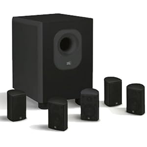 Leviton AEH50-BL Architectural Edition Powered By JBL 5-Channel Surround Sound Home Cinema Speaker System, Black