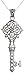 Sterling Silver Filigree Key Pendant, 18" title=