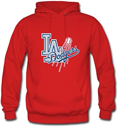 Buuban Youth Los Angeles Dodgers Fonts Hoody Hoodie Coat Red XL