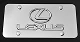Lexus 3D logo on Stainless Steel license plate