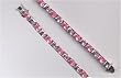 Two Tone Pink Princess Cut CZ Tennis Bracelet