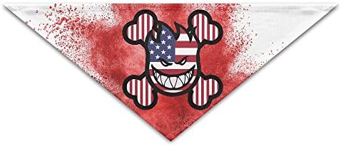 Spitfire Flaghead Cross Bone Dog Head Scarf Puppy Triangle 18*12*7inches