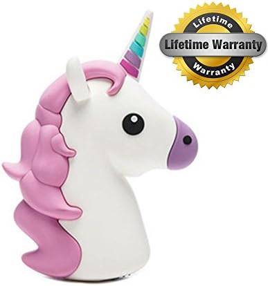 New 8800mAh Unicorn Emoji Cute Funny [With Warranty] Gift PVC External Battery Portable Charger Backup Pack Power Bank for iPhone Samsung Galaxy all iPads Galaxy Note and All Tablets
