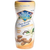 Blue Diamond Natural Oven Roasted Almonds Vanilla Bean, 8-Ounce Jars (Pack of 6)