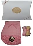 Frenchie Mini Couture Extra Large Burp Cloth and Wash Cloth Gift Set, Girl