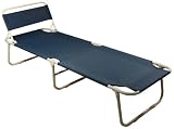 70 X 25 FOLDING COT W/ HEAD REST IN LIGHT STEEL FRAME