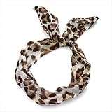 Brown Leopard Print Wired Headband AJ22367