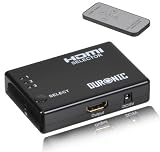 from Duronic Duronic HRS1031 3 Port HDMI Auto Switch Box plus Remote - 3x1 HUB (3 way input 1 output) 1080p Full HD Switcher (Model HRS1031)