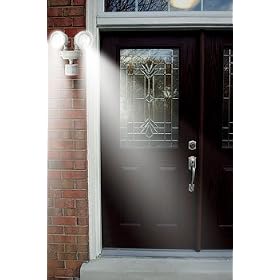 MAXSA Innovations 40218 Motion-Activated Dual Head LED Security Spotlight