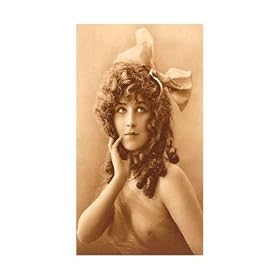 Lady in Filmy Wrap with Bow Art Poster Print, 11x17