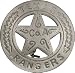 Texas Ranger Company A COA Obsolete Old West Police Badge