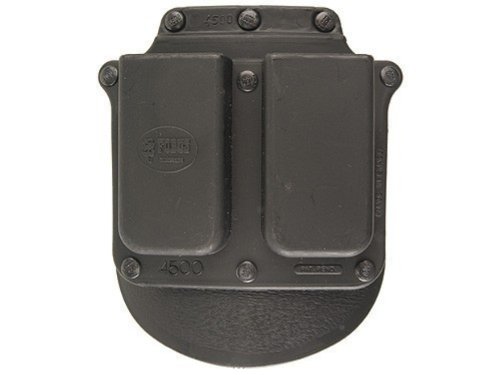 Fobus 4500NDP Evolution Double Mag Pouch for 1911 & .45 Single-Stack Double Magazine Pouch, Ambidextrous Paddle, Black, Large