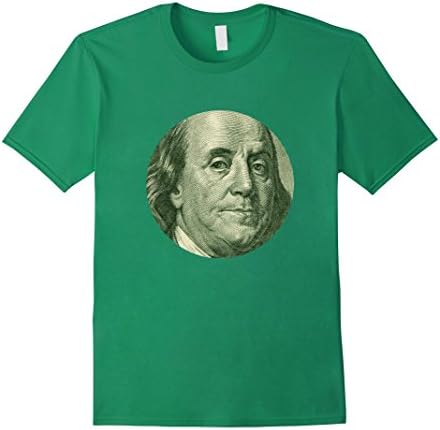 Men's Benjamin Franklin Portrait Medium Kelly Green