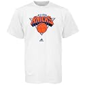 adidas New York Knicks White Primary Logo NBA T-shirt