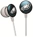 iHip NFF10200PHE NFL Philadelphia Eagles Mini Ear Buds, Green/White