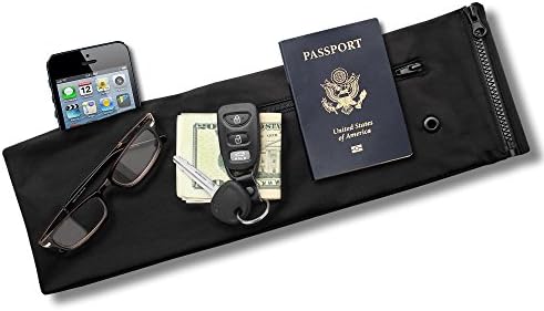 Running Belt - Waist Pack - Fashionable Travel Money Belt - Multiple Pockets Hold Iphone 6 Plus, 6S, Note 1-5, Wallet, &amp; Medication - Best Used for Exercise, Travel &amp; Outdoors - Black S/M