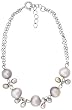 7" Natural 7 mm and 5.5 mm Cultured Freshwater Pearl / Sterling Silver Bracelet with 1" Extension.