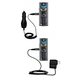 Essential Kit for the Motorola i425t - includes Car and Wall Charger with Rapid Charge Technology - Gomadic Brand w/ TipExchange Technology