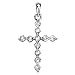 Sterling Silver 1/3 ct. Cubic Zirconia Cross Pendant with Chain