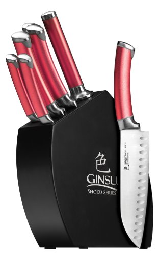 Ginsu Shoku 8-piece Crimson Black Block