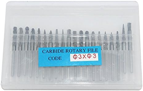 SmallLeft Jewelry Tool Shank Diameter 2.35mm Tungsten Carbide Rotary Files Set,20 Pieces