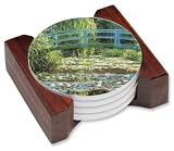 Monet: Japanese Footbridge - Ceramic Drink Coaster Set