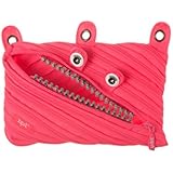 ZIPIT Grillz 3 Ring Pencil Case, Pink, 9"x0.7"x5.9" / 23x2x15cm (ZTM3R-GR-DY)