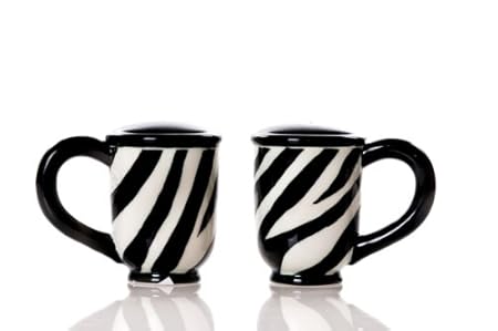 Little River Gift Ceramic Zebra Salt and Pepper Set