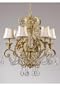 Six - light Handpainted Chandelier With Champagne, 28"Hx28"W, CHAMPAGNE