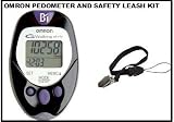 Omron Pocket Pedometer Pc Version with USB Connection and Pc Software That Lets You Track Days and Safety Leash for Pedometer (1) Unit. Helps Save Pedometers From Loss and Misplacing