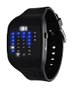 The One - IC900M3BK - Ibiza Ride - Montre Mixte - Système Affichage Binaire par Led - Bracelet en Polyuréthanne Noir