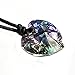 Queenberry Vitrail Light Love Heart Pendant Adjustable Waxed Cotton Choker Necklace made with Austrian Crystal