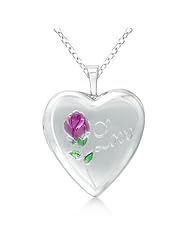 Heart Shaped Unique Flower Design Pendant Locket Sterling Silver
