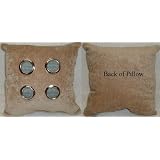 Pillow - Tan Velvet with Grommets by Glenna Jean