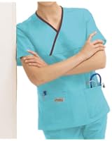 Urbane Scrubs 9534 Women's Double Pocket Crossover Top