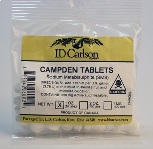 Campden Tablets (sodium metabisulfite) - 50 Tablets by Midwest Homebrewing and Winemaking Supplies
