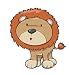 Children's Wall Decals - Cartoon Happy Baby Lion