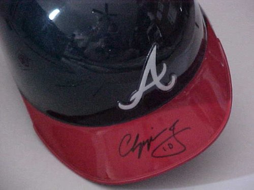 Chipper Jones Hand Signed Autographed Atlanta Braves Mini Batting Helmet