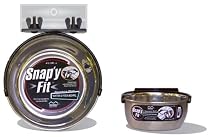 Midwest Stainless Steel Snap'y Fit Water and Feed Bowl, 1 Quart